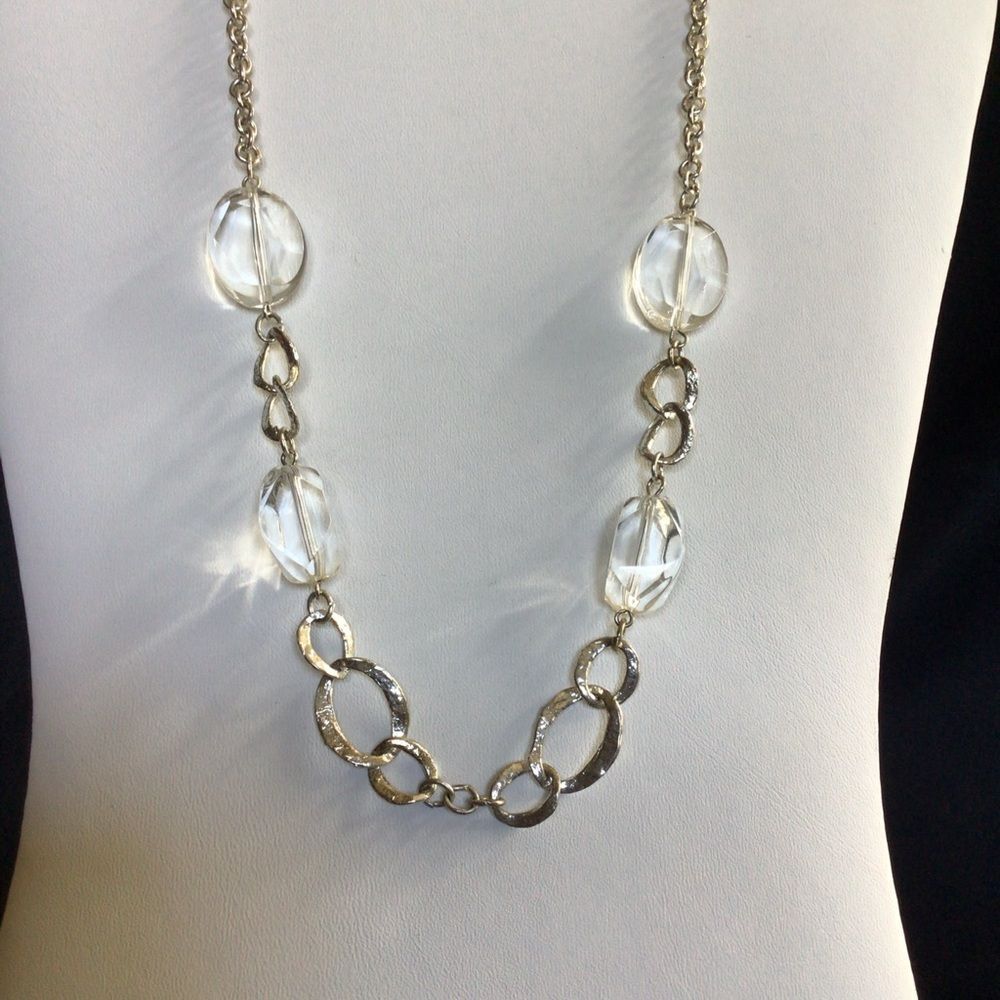 Lane Bryant Silver Crystal Necklace